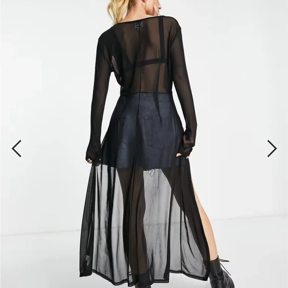 NWT Lola May Mesh Dip Hem Top (ASOS) - Size 8/M - Picture 6 of 8